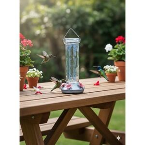 More Birds Vintage Hummingbird Feeder 9" Capacity